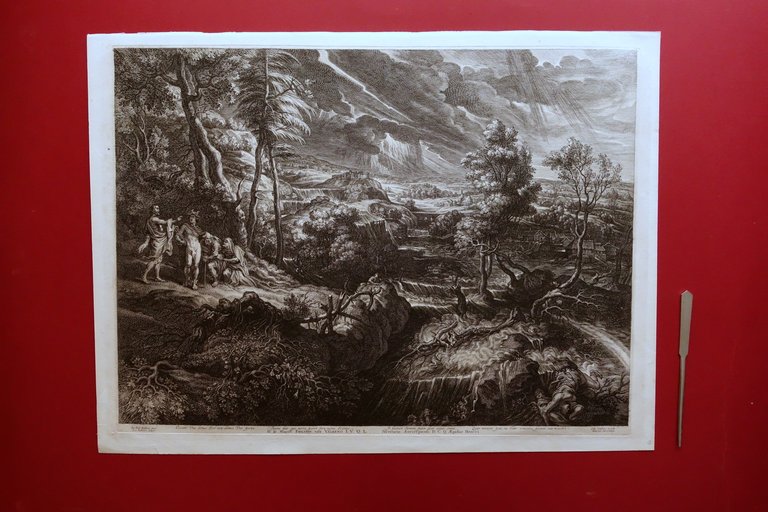 Acquaforte Originale Rubens Ovidio Metamorfosi Libro I Licaone Hendricx '600