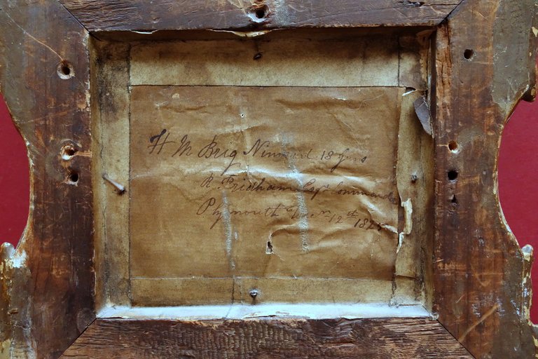 Acquerello Veliero Britannico H. M. Brig Nim R. Pricham Commander …