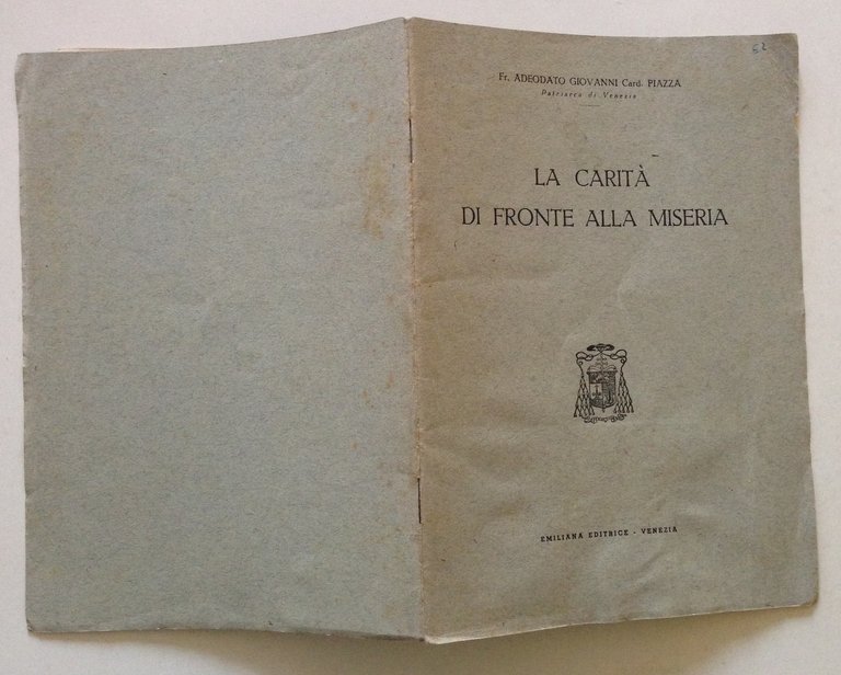 Adeodato Giovanni La Carit‡ di Fronte alla Miseria Emiliana Editrice …