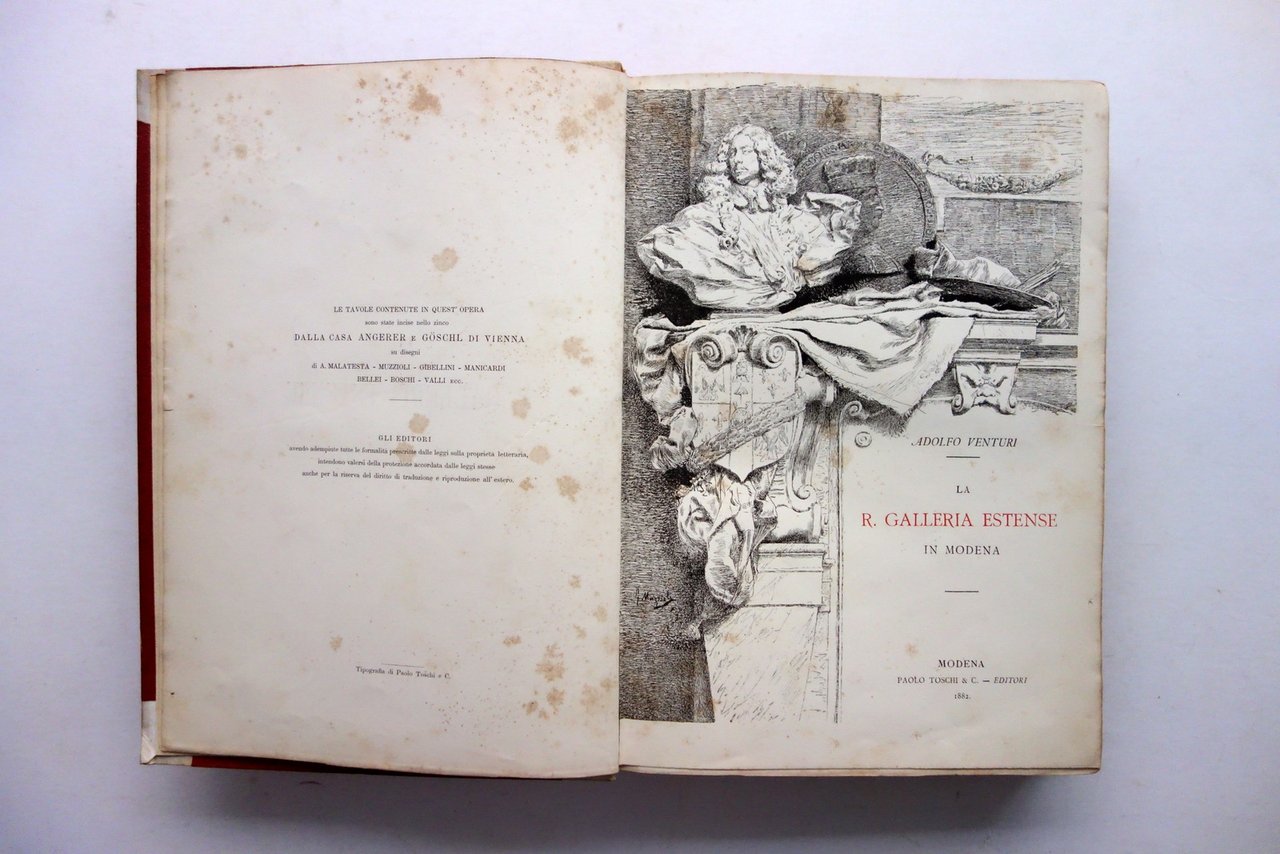 Adolfo Venturi La Regia Galleria Estense in Modena Toschi 1882 …