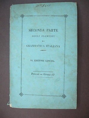 Adone Educatorio Regina Isabella Borbone elementi grammatica italiana1855