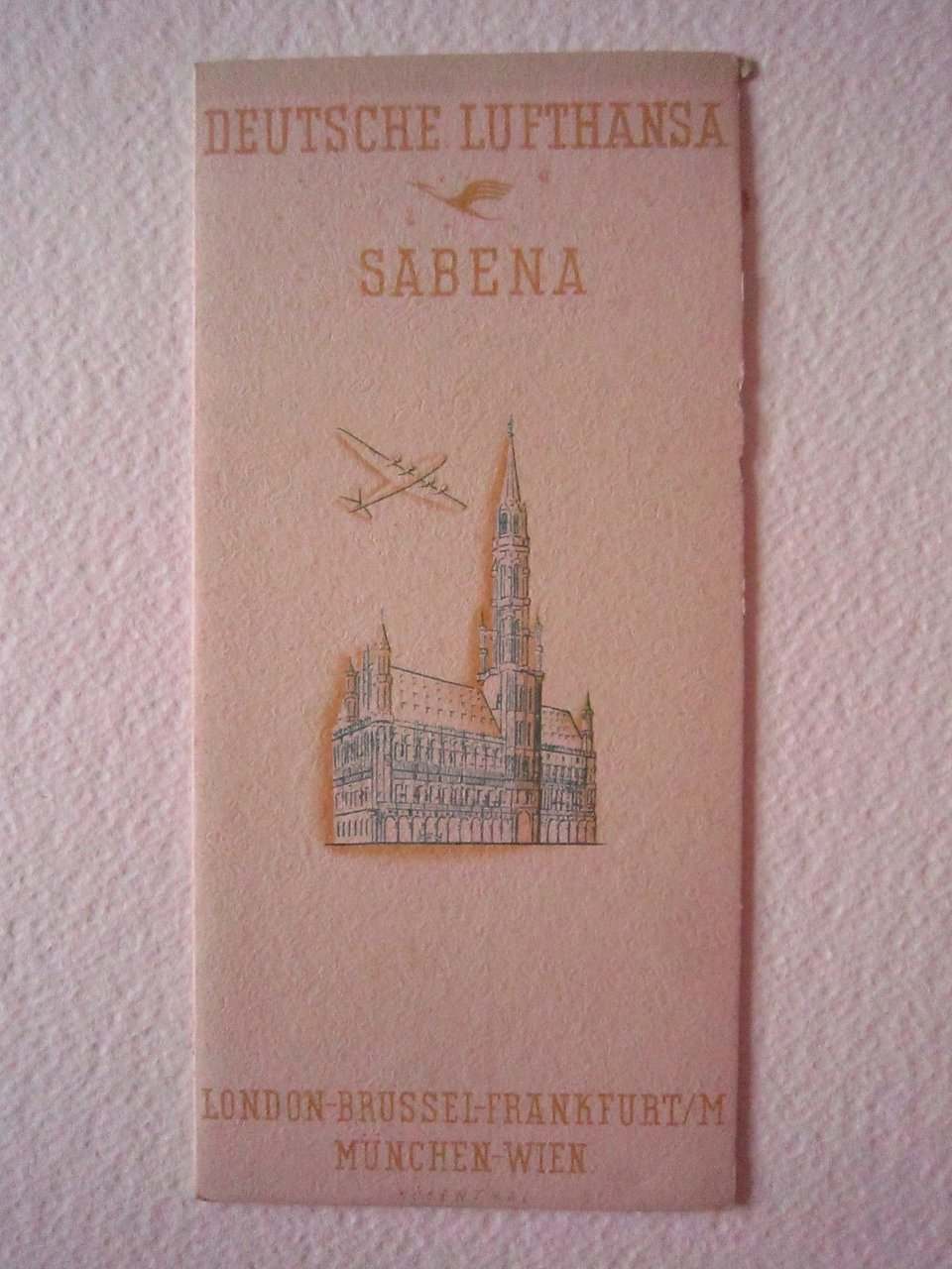 Aerei Deutsche Lufthansa Sabena London Wien Compagnie aeree Brossura Pubblicit‡