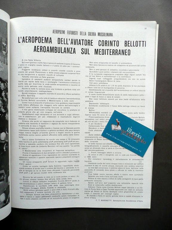 Aeropoema Bellotti Marinetti Corra Rivista Illustrata del Popolo d'Italia 1942