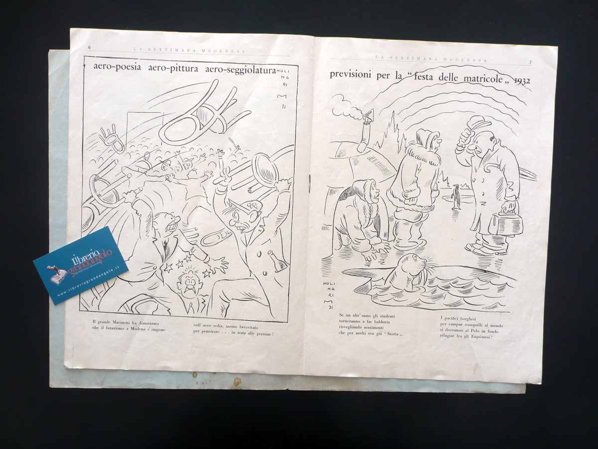 Aeropoesia Aeropittura Molinari Tavola Settimana Modenese 1931 Futurismo