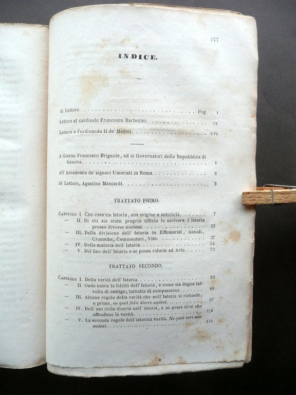 Agostino Mascardi dell'Arte Istorica Trattati Cinque Le Monnier Firenze 1859 | Immagine Gallery 5