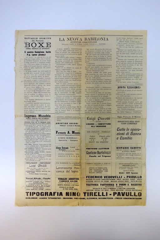 Al Sgherz Giornale Frignanese Illustrato Pavullo 26/4/1924 Frignano Molto Raro