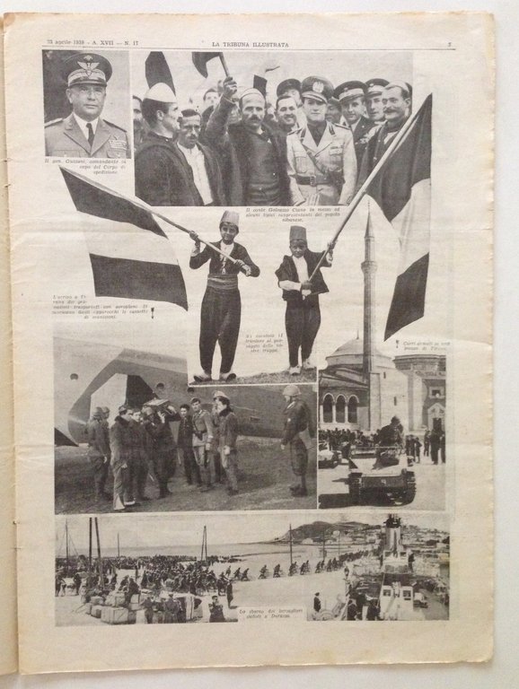 Albania Entusiastiche Accoglienze ai Soldati Tribuna Illustrata 23 Aprile 1939