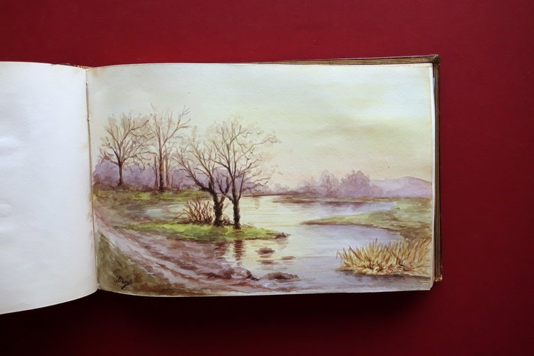 Album Venezia Ritratti Vedute Navi 38 Disegni Acquerello Tempera Matita …