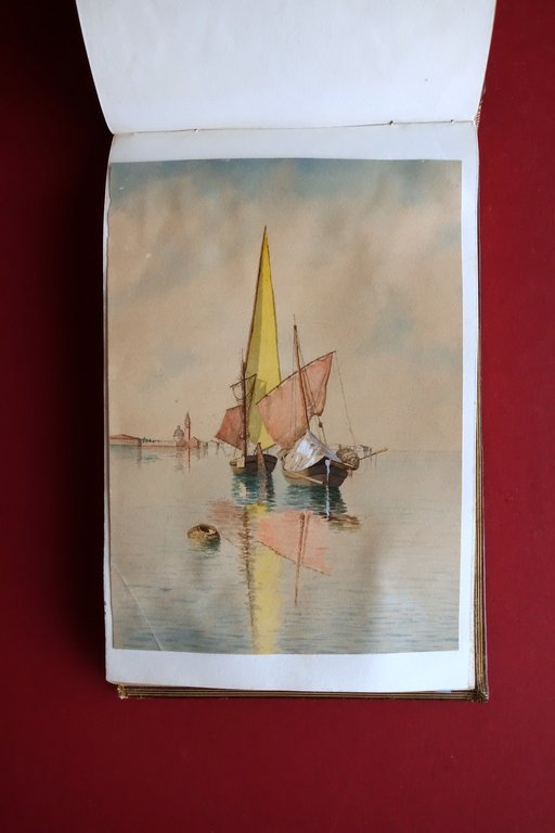 Album Venezia Ritratti Vedute Navi 38 Disegni Acquerello Tempera Matita …