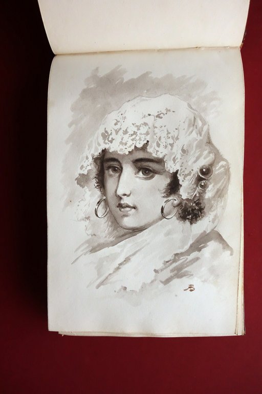 Album Venezia Ritratti Vedute Navi 38 Disegni Acquerello Tempera Matita …