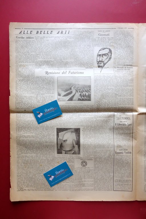 Alcova d'Acciaio Revisione del Futurismo La Fiera Letteraria 4/12/1927