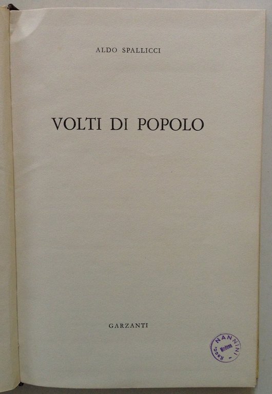 Aldo Spallicci Volti di Popolo Cervia Garzanti Editore Milano 1962 … | Immagine Gallery 2