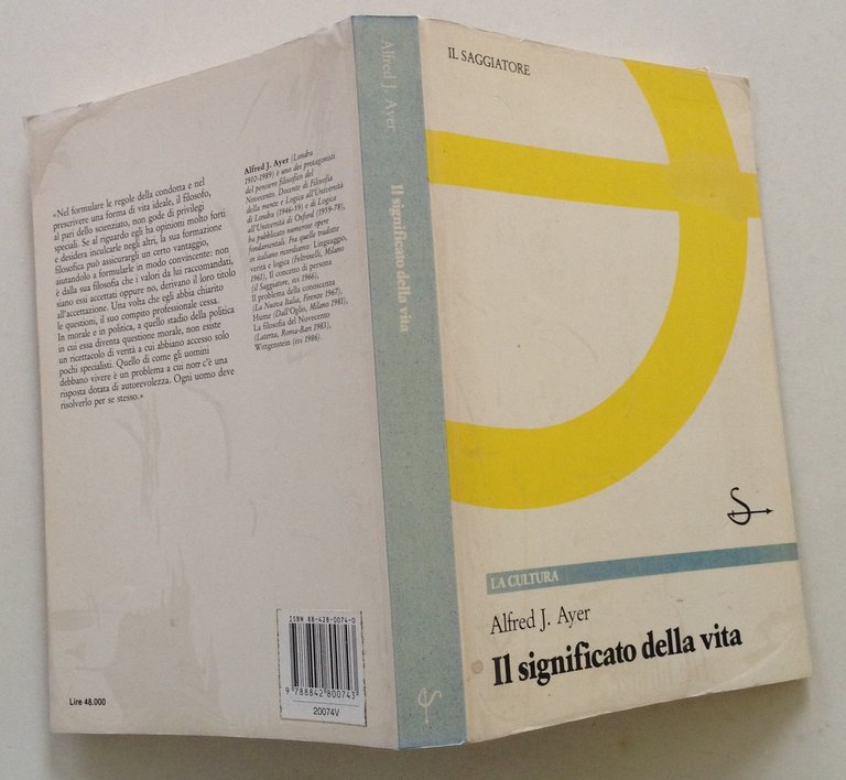 Alfred J. Ayer Il Significato Della Vita Il Saggiatore 1992