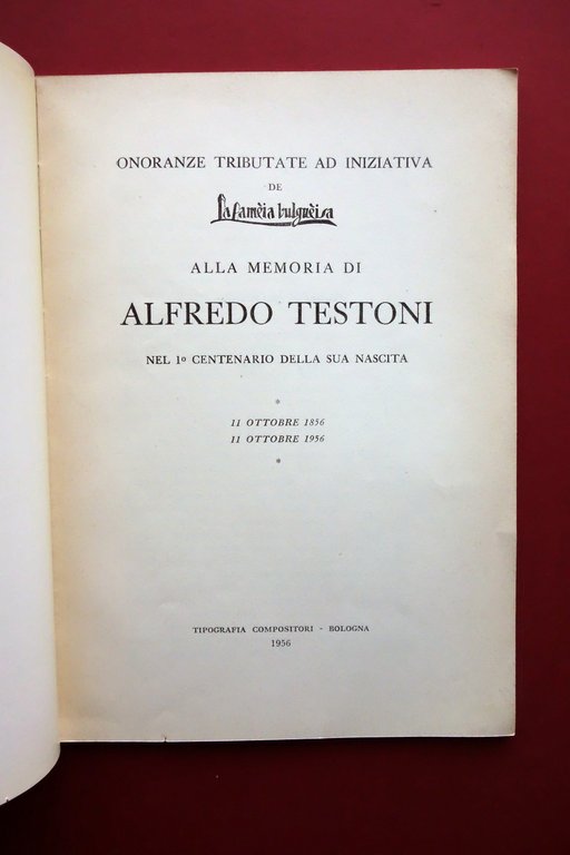 Alfredo Testoni Autografo Lettera Bologna 1898 pi˘ 2 Pubblicazioni Bibliografia