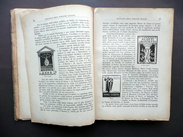 Almanacco degli Scrittori Italiani I Quaderni di Athena 1932 Copertina …