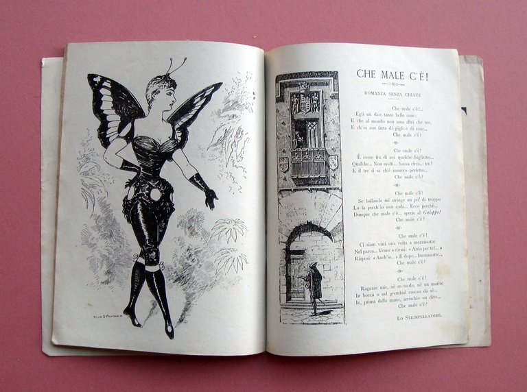 Almanacco del Mondo Umoristico 1891 cento vignette Ed Verri Milano