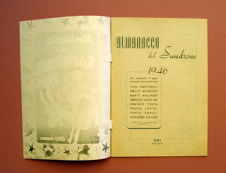 Almanacco del Sandrone 1946 Ori Ed 1946 Zucconi Molinari Urbini …