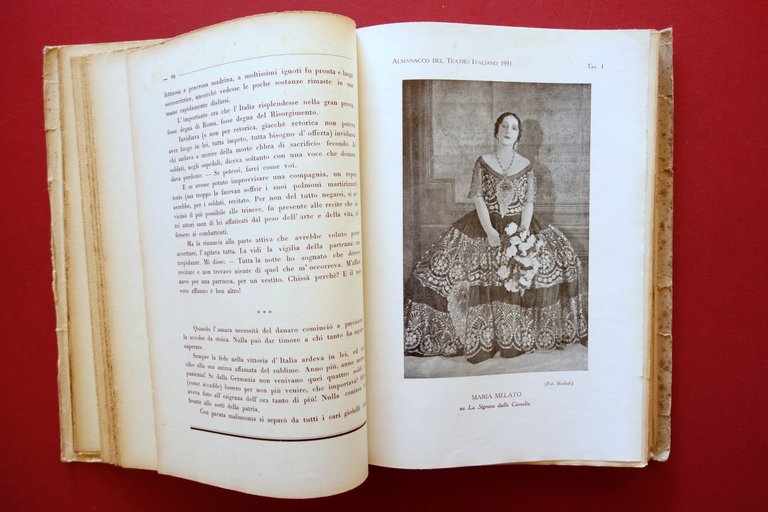 Almanacco del Teatro Italiano 1931 Benvenuto Benvenuti Ed. Contemporanea Arezzo