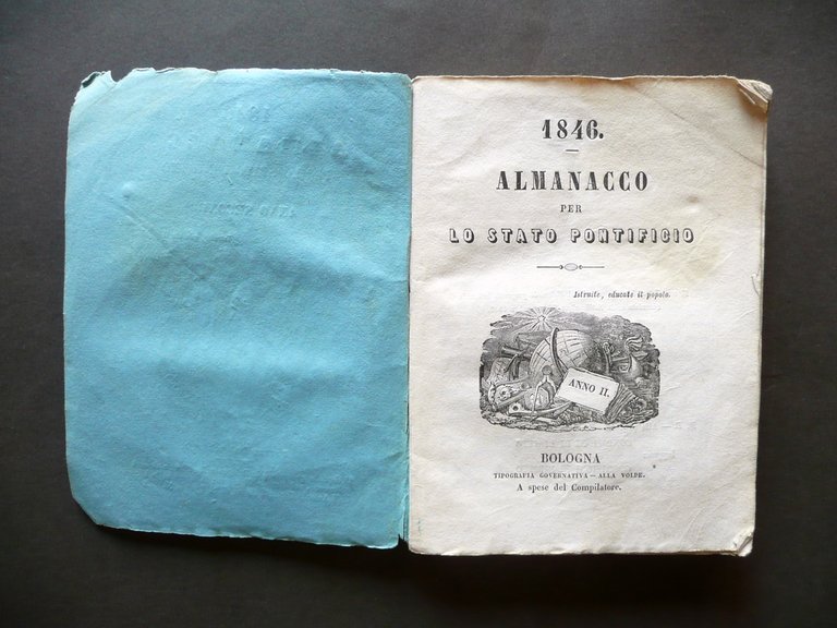 Almanacco per lo Stato Pontificio Anno Secondo 1846 Tip. Alla …