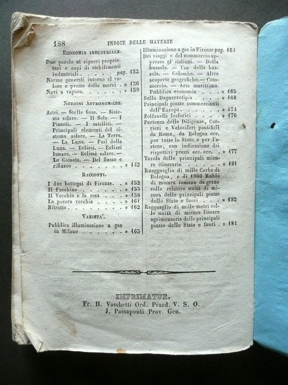Almanacco per lo Stato Pontificio Anno Secondo 1846 Tip. Alla …