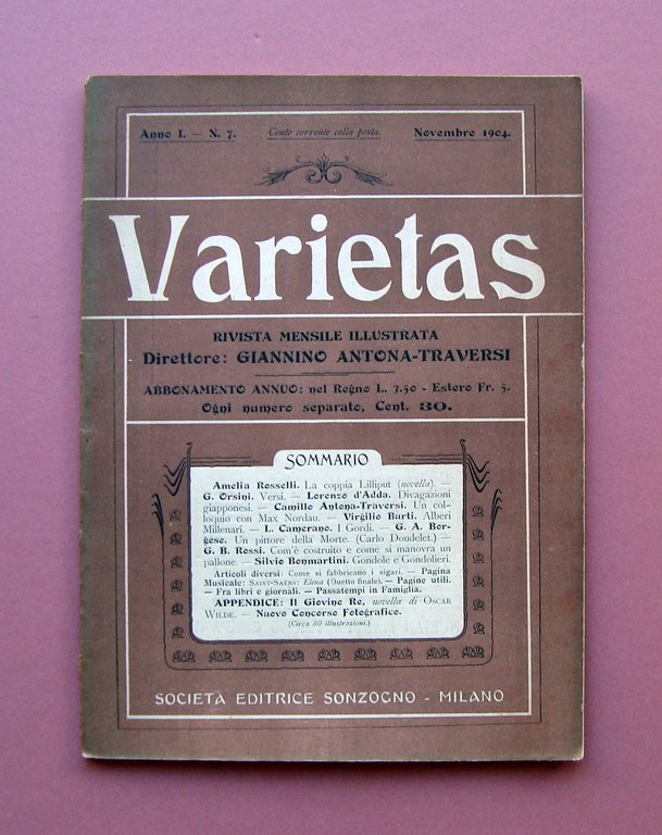 Amelia Rosselli La coppia Lilliput Veritas n 7 Novembre 1904 Racconto Nani