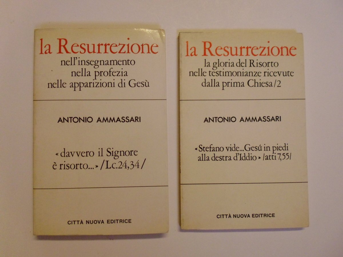 Ammassari Antonio La Resurrezione Citt‡ Nuova 1975 1976 2 volumi | Immagine principale