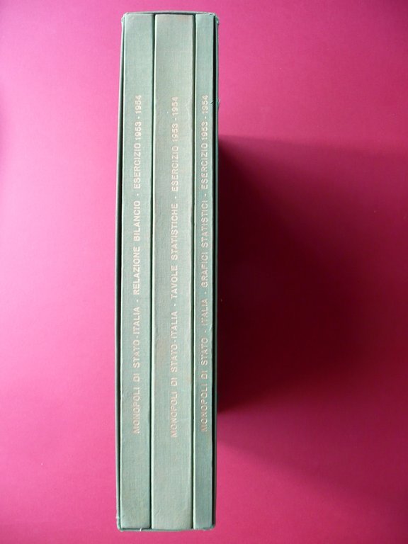 Amministrazione Monopoli di Stato Bilancio Industriale 1953-54 Tabacco 3 Volumi