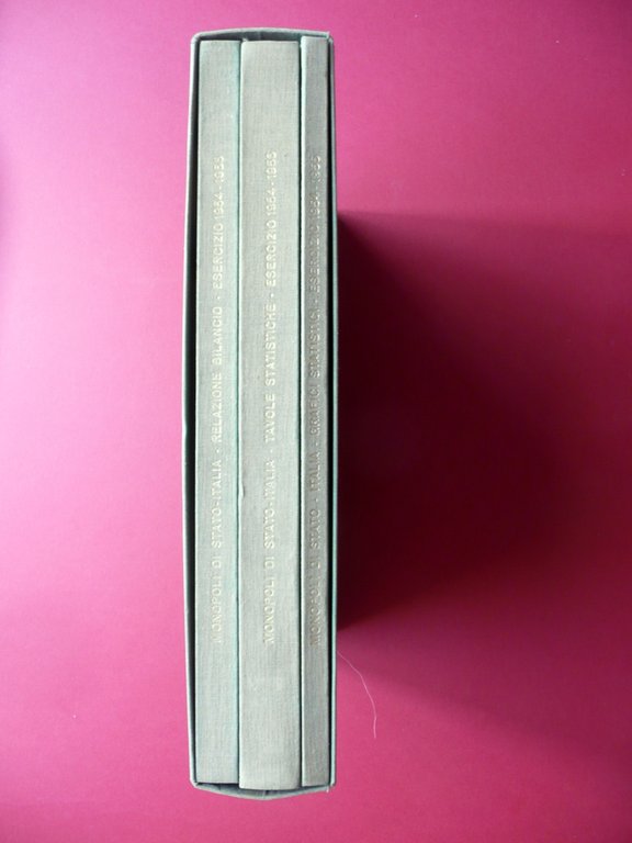 Amministrazione Monopoli di Stato Bilancio Industriale 1954-55 Tabacco 3 Volumi