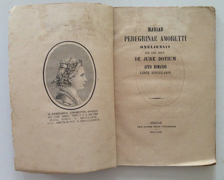 AMORETTI SUL DIRITTO DELLE DOTI PRESSO I ROMANI VERSIONE ITALIANA …