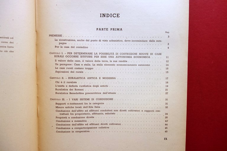 Amos Edallo Ruralistica Urbanistica Rurale Valle Padana Hoepli 1946