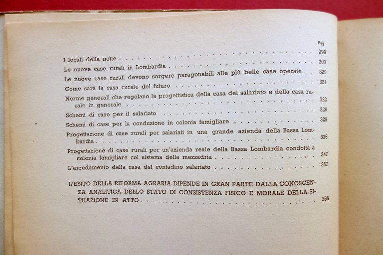 Amos Edallo Ruralistica Urbanistica Rurale Valle Padana Hoepli 1946