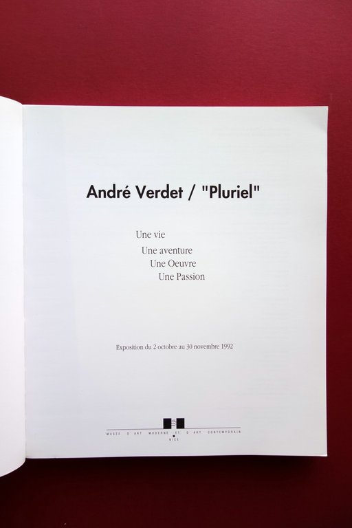 AndrÈ Vertet Pluriel Musee d'Art Contemporaine Nice 1992 Arte Contemporanea