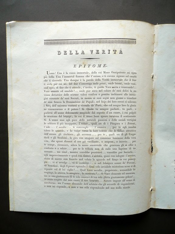 Anima Fortunata Giuseppe Scotti Cremonese Della Verit‡ Epitome Pirotta 1829