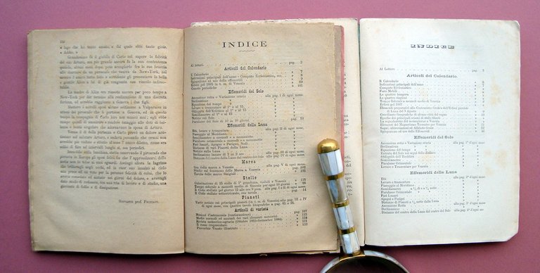 Annuario Astro Meteorologico con effemeridi nautiche 1885 1887 Due Numeri