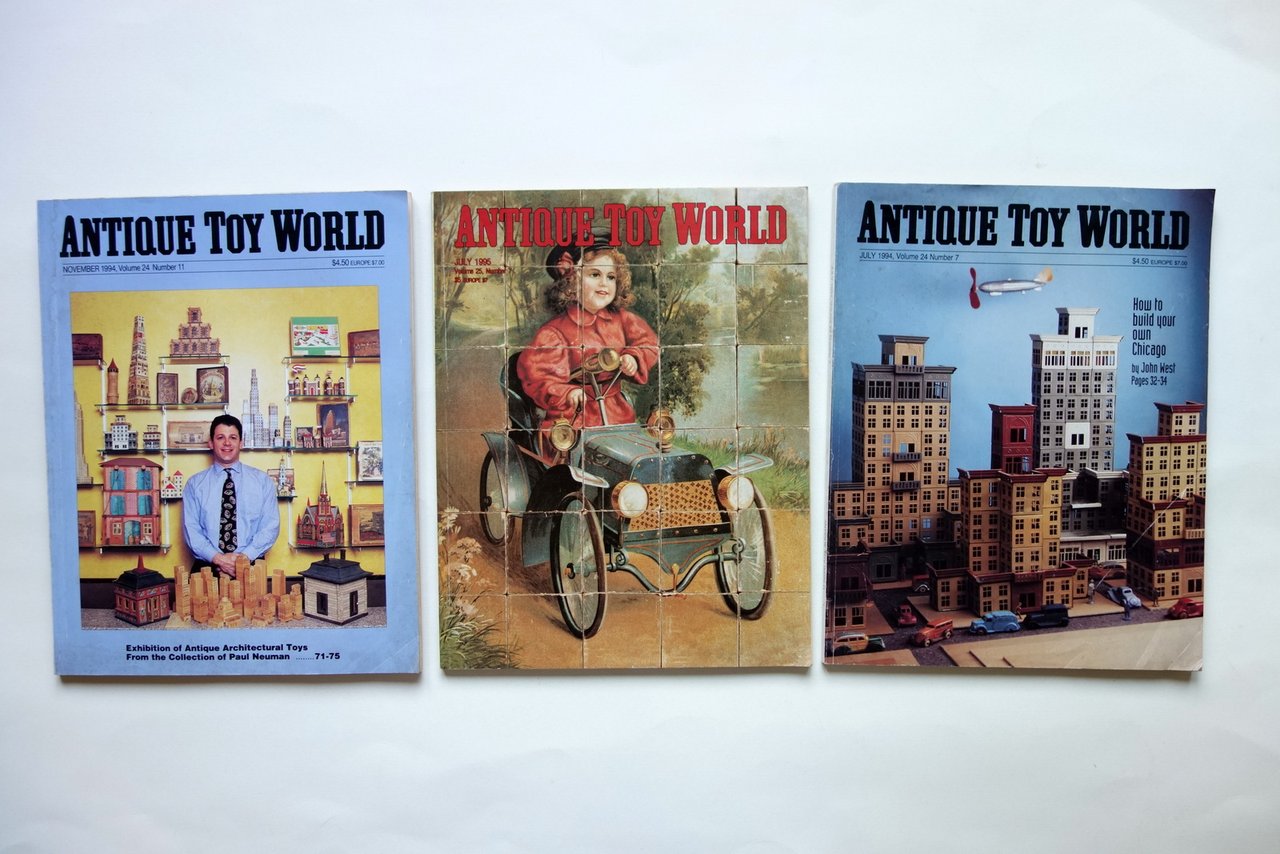 Antique Toy World 3 Numeri di Rivista 1994-1995 Completi Giocattoli …