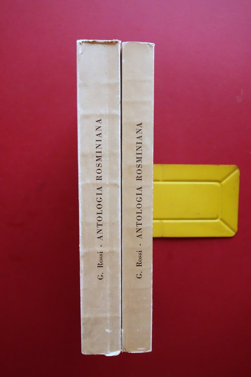 Antologia Rosminiana Guido Rossi SEI 1955 2 Volumi Completo