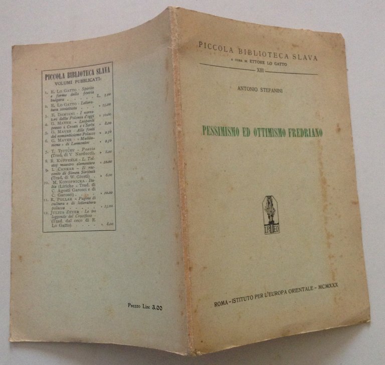Antonio Stefanini Pessimismo ed Ottimismo Fredriano Ist. per l'Europa Roma …