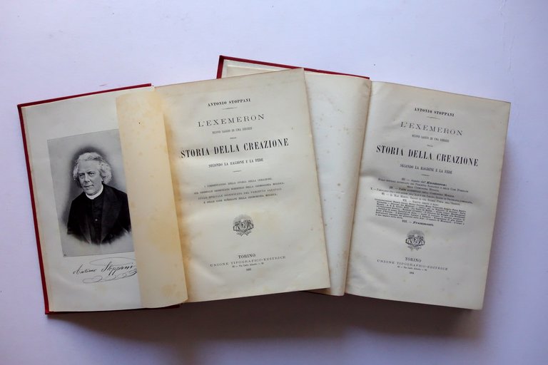 Antonio Stoppani Exemeron Esegesi Storia della Creazione Torino 1893-94 2 …