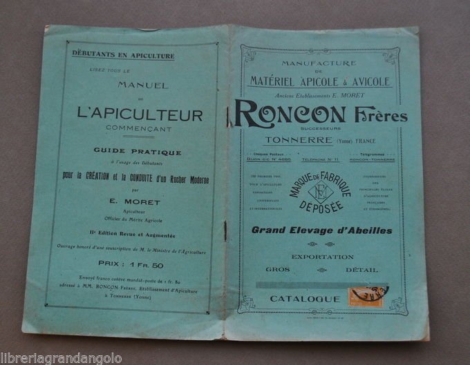 Apicoltura Avicoltura Catalogo Moret Roncon Api Alveari Gabbie Apiculture 1920