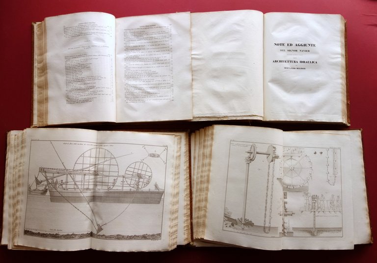 Architettura Idraulica B. Belidor Negretti Mantova 1835-38 4 Volumi 231 …