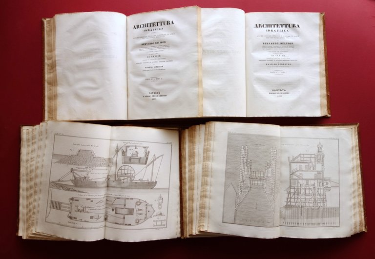 Architettura Idraulica B. Belidor Negretti Mantova 1835-38 4 Volumi 231 …