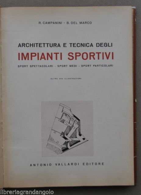 Architettura Tecnica Impianti Sportivi Sort Spettacolari Medi Stadi Piscine 1950