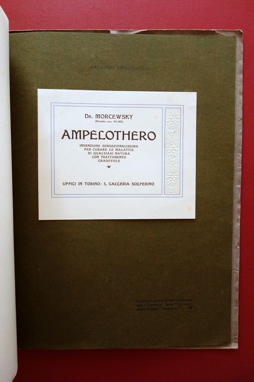 Archivio Tipografico Rivista Arti Grafiche N. 229 Augusta Torino 1910 …