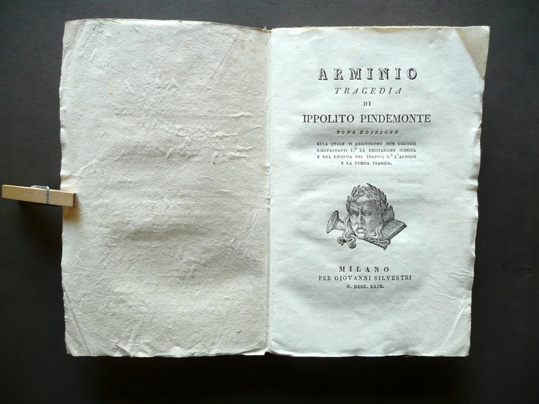 Arminio Tragedia di Ippolito Pindemonte Per Giovanni Silvestri Milano 1829 | Immagine Gallery 2