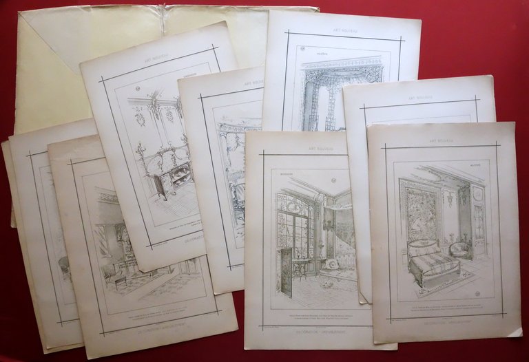 Art Nouveau Decoration et Ameublement Schmid 1∞ Serie 15 Tavole … | Immagine Gallery 2