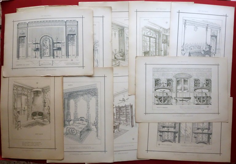 Art Nouveau Decoration et Ameublement Schmid 1∞ Serie 15 Tavole … | Immagine Gallery 3