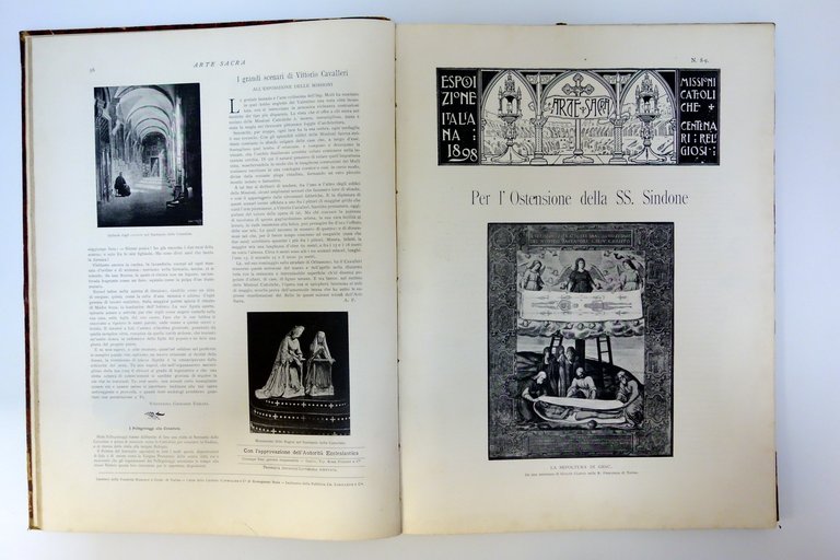 Arte Sacra Esposizione Italiana 1898 40 Numeri Completo Sindone Grafica …