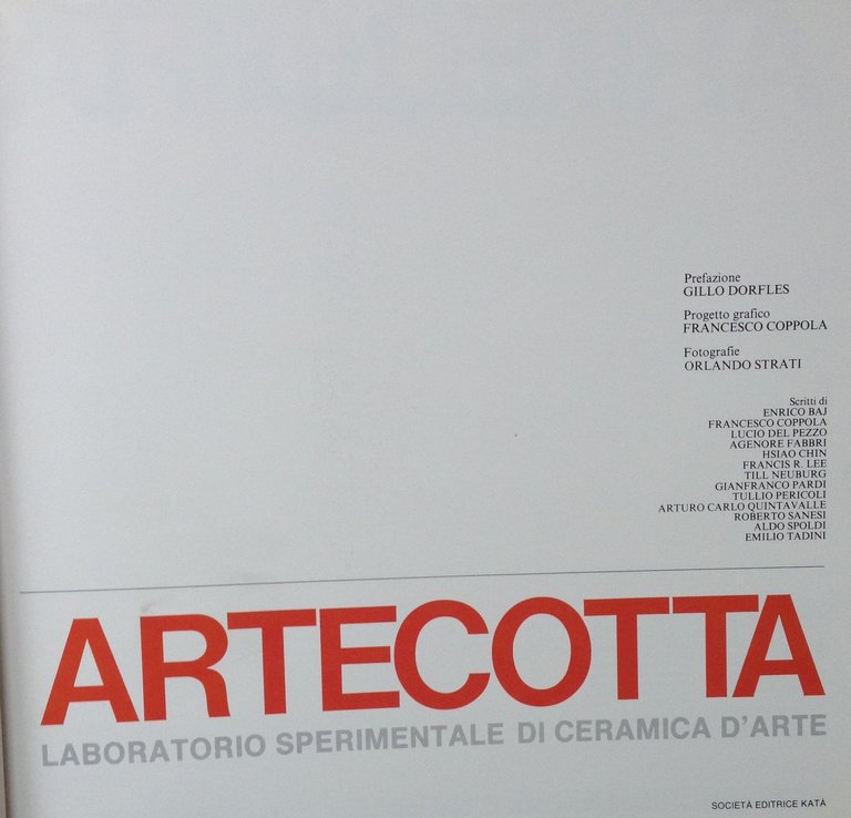 Artecotta Laboratorio Sperimentale di Ceramica d'Arte Baj Pomodoro Tadini Spoldi
