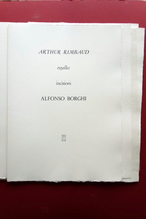 Arthur Rimbaud Voyelles Incisioni Alfonso Borghi Mavida Reggio Emilia 2007 …