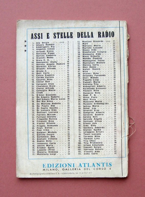 Assi e Stelle della Radio 1941 ed Atlantis